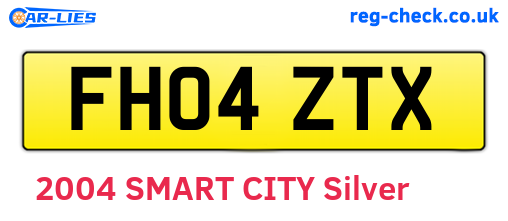 FH04ZTX are the vehicle registration plates.