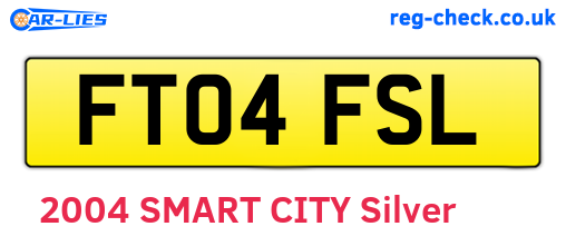 FT04FSL are the vehicle registration plates.