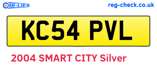 KC54PVL are the vehicle registration plates.
