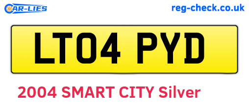 LT04PYD are the vehicle registration plates.