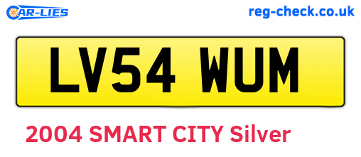 LV54WUM are the vehicle registration plates.