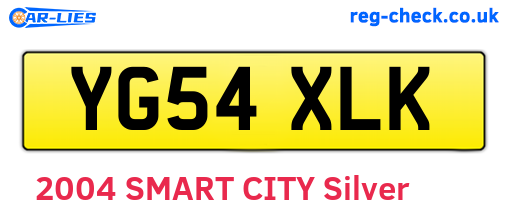YG54XLK are the vehicle registration plates.