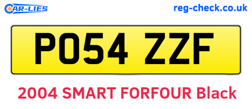 PO54ZZF are the vehicle registration plates.