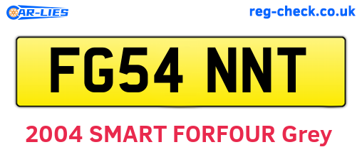 FG54NNT are the vehicle registration plates.