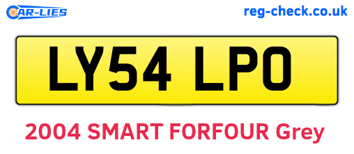 LY54LPO are the vehicle registration plates.