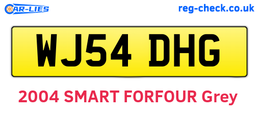 WJ54DHG are the vehicle registration plates.