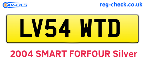 LV54WTD are the vehicle registration plates.