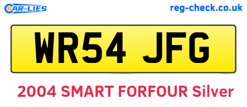 WR54JFG are the vehicle registration plates.