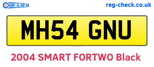 MH54GNU are the vehicle registration plates.