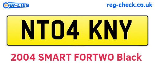 NT04KNY are the vehicle registration plates.
