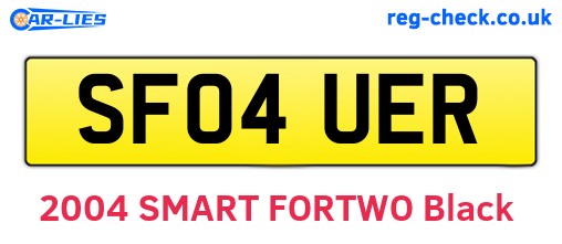 SF04UER are the vehicle registration plates.