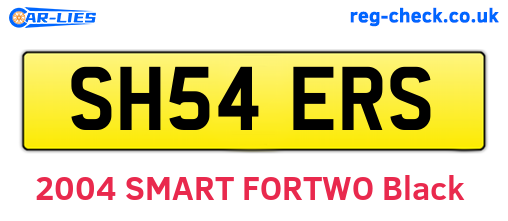 SH54ERS are the vehicle registration plates.