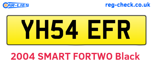 YH54EFR are the vehicle registration plates.