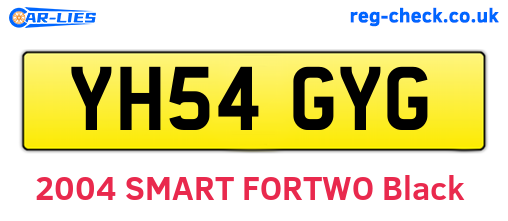 YH54GYG are the vehicle registration plates.