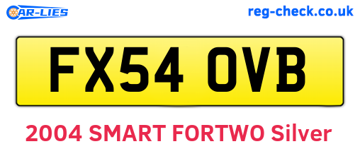 FX54OVB are the vehicle registration plates.