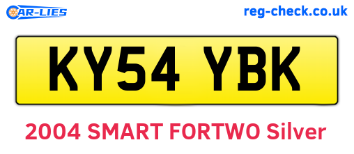 KY54YBK are the vehicle registration plates.
