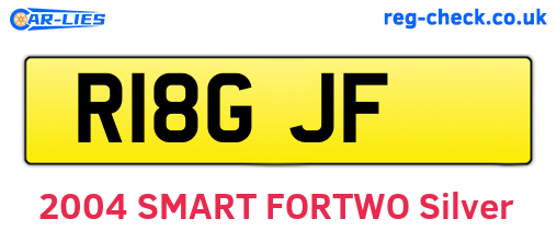 R18GJF are the vehicle registration plates.
