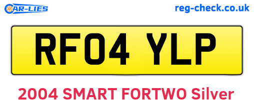 RF04YLP are the vehicle registration plates.