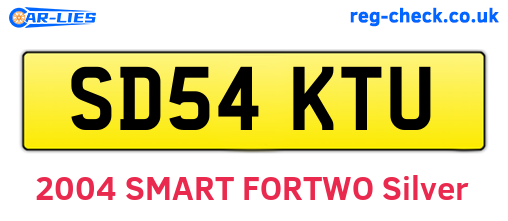SD54KTU are the vehicle registration plates.