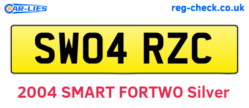 SW04RZC are the vehicle registration plates.