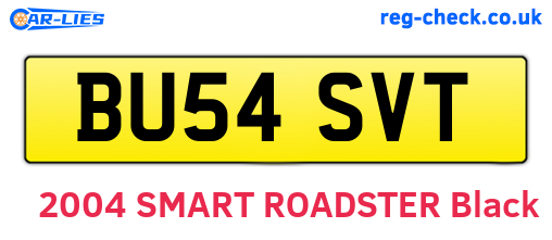 BU54SVT are the vehicle registration plates.