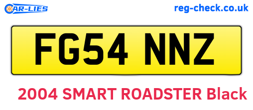 FG54NNZ are the vehicle registration plates.