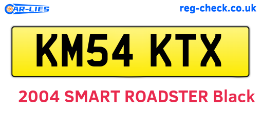 KM54KTX are the vehicle registration plates.