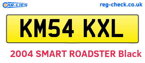 KM54KXL are the vehicle registration plates.