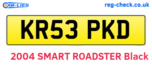 KR53PKD are the vehicle registration plates.