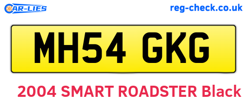 MH54GKG are the vehicle registration plates.