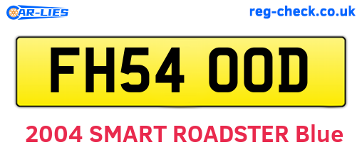 FH54OOD are the vehicle registration plates.
