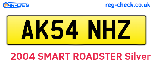 AK54NHZ are the vehicle registration plates.