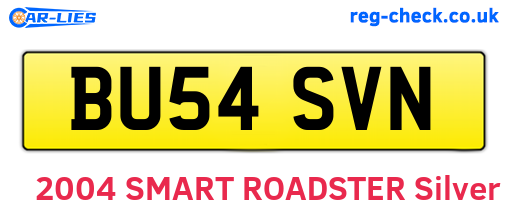 BU54SVN are the vehicle registration plates.
