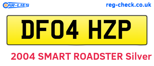 DF04HZP are the vehicle registration plates.