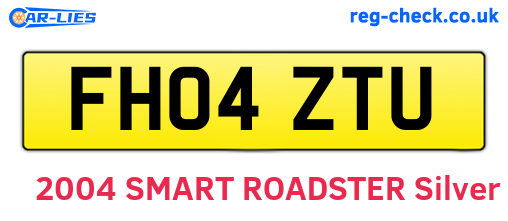 FH04ZTU are the vehicle registration plates.