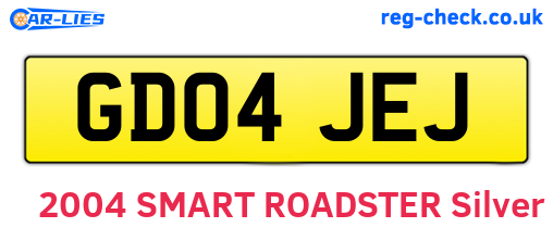 GD04JEJ are the vehicle registration plates.