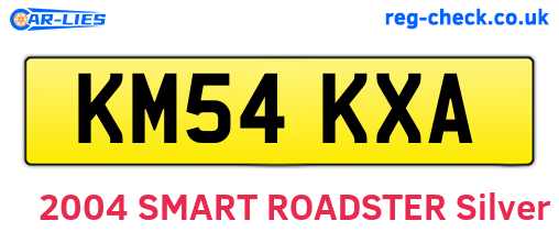 KM54KXA are the vehicle registration plates.