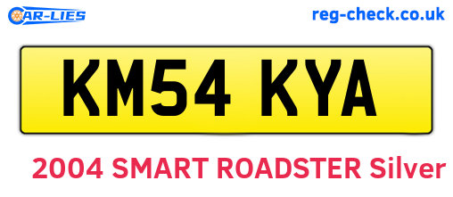 KM54KYA are the vehicle registration plates.