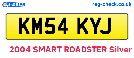 KM54KYJ are the vehicle registration plates.