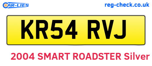 KR54RVJ are the vehicle registration plates.