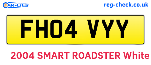 FH04VYY are the vehicle registration plates.