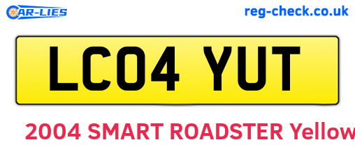 LC04YUT are the vehicle registration plates.