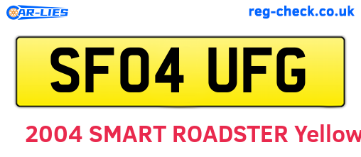 SF04UFG are the vehicle registration plates.