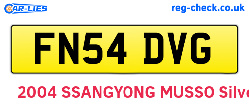 FN54DVG are the vehicle registration plates.