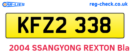 KFZ2338 are the vehicle registration plates.