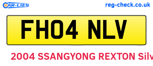 FH04NLV are the vehicle registration plates.