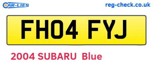 FH04FYJ are the vehicle registration plates.