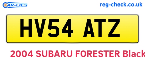 HV54ATZ are the vehicle registration plates.