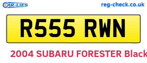 R555RWN are the vehicle registration plates.