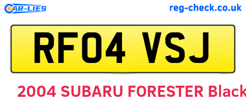 RF04VSJ are the vehicle registration plates.